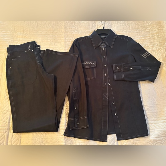 🔵 Diana Gallesi Shirt & Pants Set - Picture 1 of 8